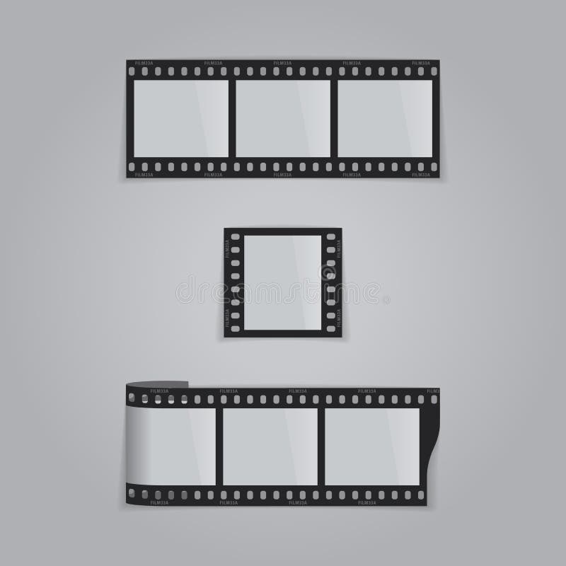 Het realistische kijken filmstroken royalty-vrije illustratie Het realistische kijken filmstroken royalty-vrije illustratie