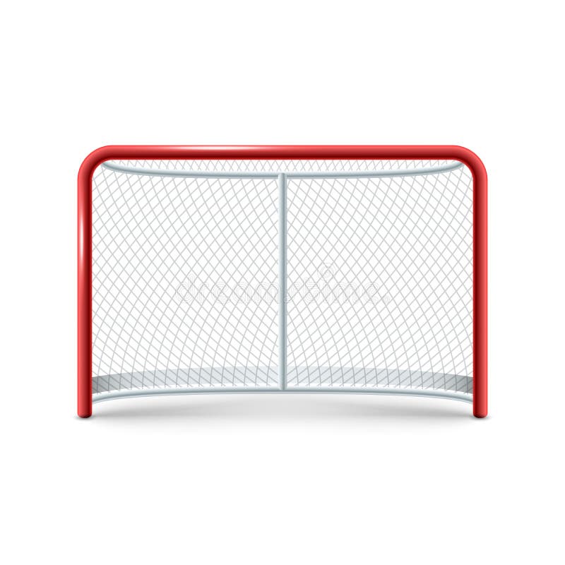 Het realistische pictogram van hockeypoorten op de witte achtergrond royalty-vrije illustratie Het realistische pictogram van hockeypoorten op de witte achtergrond royalty-vrije illustratie