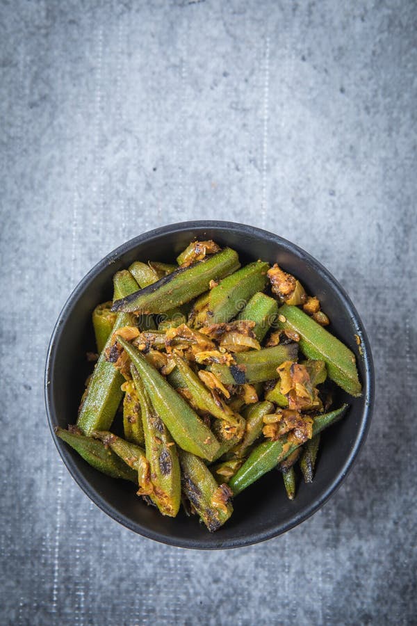 Het Recept van de okrakerrie stock afbeelding Het Recept van de okrakerrie stock afbeelding