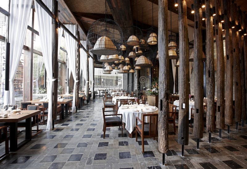 Het Restaurant Van De AziatischStijl Van Het Zuidoosten Stock Foto