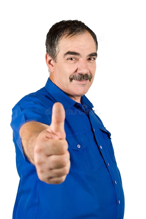 Het rijpe bedrijfsmens geven beduimelt omhoog stock foto Het rijpe bedrijfsmens geven beduimelt omhoog stock foto