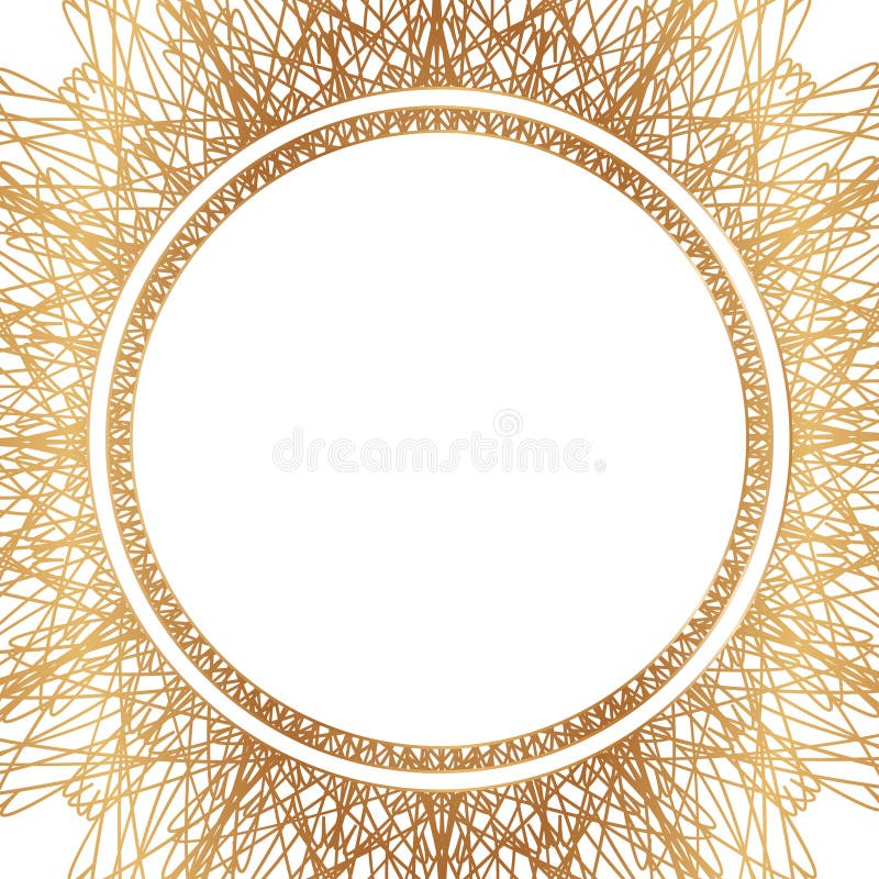 Het ronde bloemensilhouet van het grenskader stock illustratie Het ronde bloemensilhouet van het grenskader stock illustratie