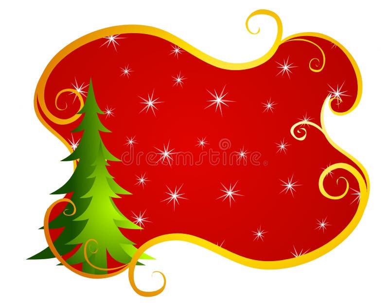 Het rood wervelt de Achtergrond van de Kerstboom stock illustratie Het rood wervelt de Achtergrond van de Kerstboom stock illustratie