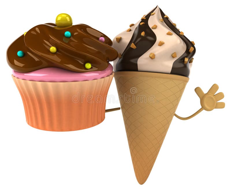 Het roomijskegels van de aardbei, van de chocolade, van de vanille en van de pistache over witte achtergrond stock illustratie Het roomijskegels van de aardbei, van de chocolade, van de vanille en van de pistache over witte achtergrond stock illustratie