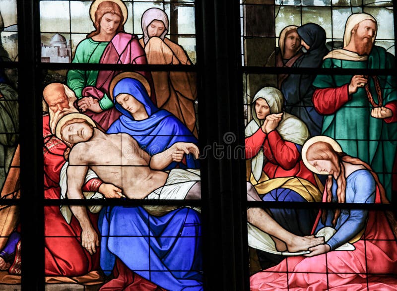 Het rouwen venster in Dom van Keulen, Duitsland royalty-vrije stock afbeelding Het rouwen venster in Dom van Keulen, Duitsland royalty-vrije stock afbeelding