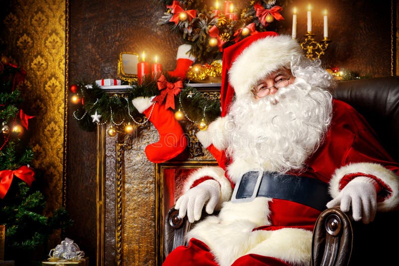 Het rusten van de Kerstman stock afbeelding Het rusten van de Kerstman stock afbeelding