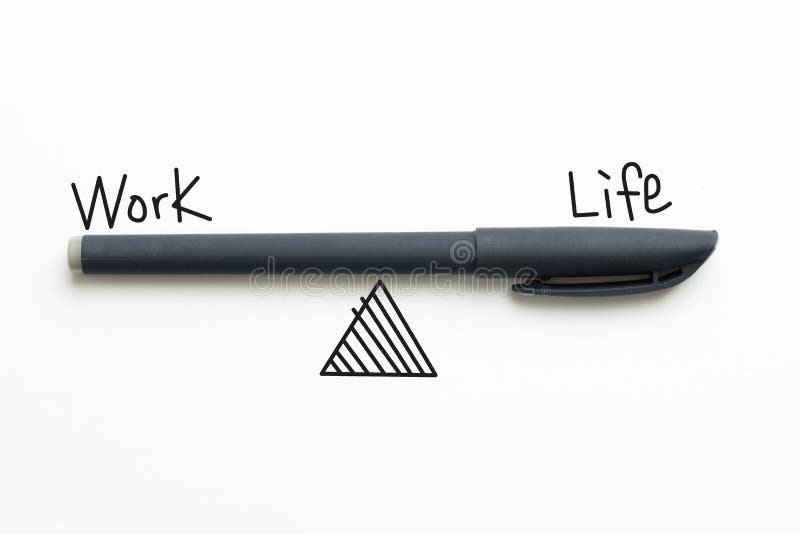 Work life balance diagram drawn using pen. Work life balance diagram drawn using pen