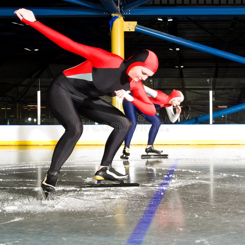 Het schaatsen van de snelheid gelijke royalty-vrije stock foto's Het schaatsen van de snelheid gelijke royalty-vrije stock foto's