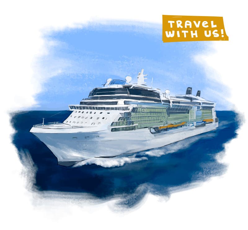 Het schip Costa Luminosa van de cruise vector illustratie Het schip Costa Luminosa van de cruise vector illustratie