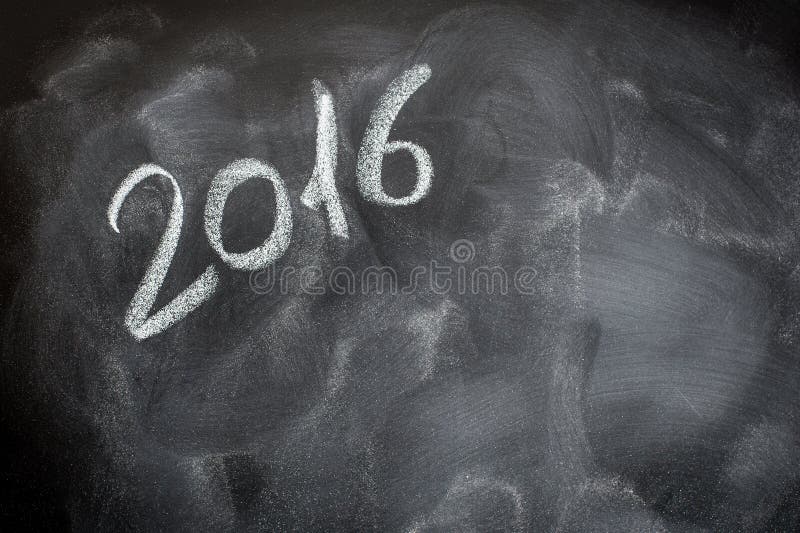 Het schoolbord van de jaar 2016 school stock afbeeldingen Het schoolbord van de jaar 2016 school stock afbeeldingen