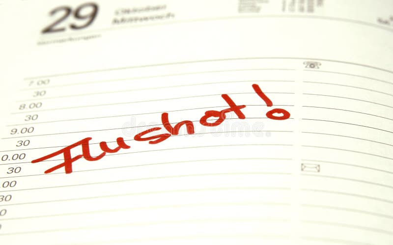 Griepvaccinatie stock fotografie