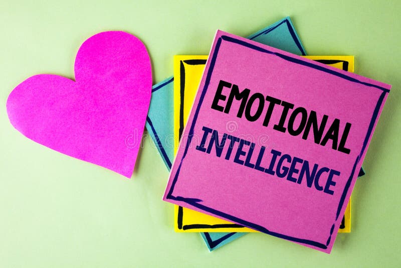 Het schrijven nota die Emotionele Intelligentie tonen Bedrijfsfoto demonstratiecapaciteit zich te controleren en bewust van perso