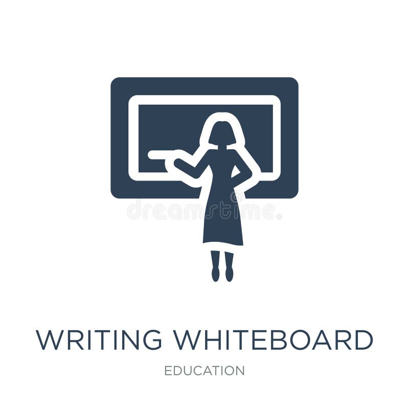 het schrijven van whiteboard pictogram in in ontwerpstijl schrijvend whiteboard pictogram op witte achtergrond wordt geïsoleerd d stock illustratie het schrijven van whiteboard pictogram in in ontwerpstijl schrijvend whiteboard pictogram op witte achtergrond wordt geïsoleerd d stock illustratie