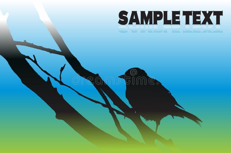 Vogelsilhouet royalty-vrije illustratie Vogelsilhouet royalty-vrije illustratie