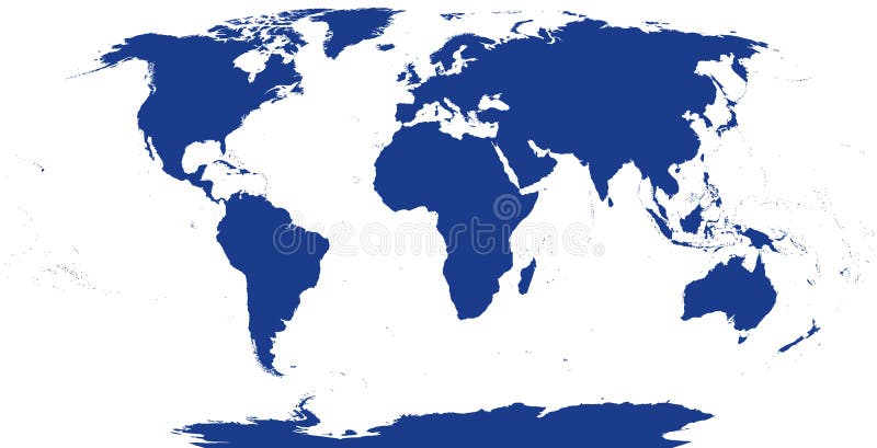 Het Silhouet van de wereldkaart royalty-vrije illustratie Het Silhouet van de wereldkaart royalty-vrije illustratie