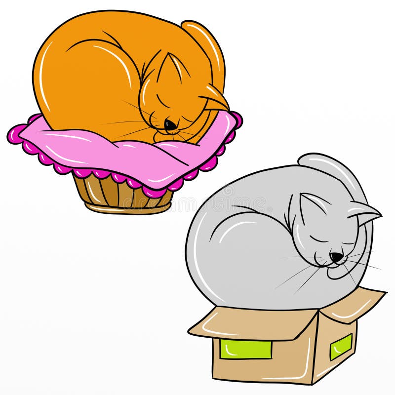 Het slapen in kleine dozen vector illustratie Het slapen in kleine dozen vector illustratie
