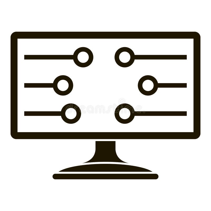 Het slimme pictogram van de huismonitor, eenvoudige stijl stock illustratie Het slimme pictogram van de huismonitor, eenvoudige stijl stock illustratie