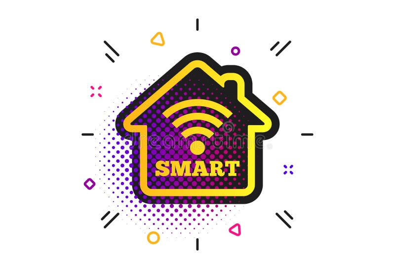 Het slimme pictogram van het huisteken Slimme huisknoop Vector stock illustratie Het slimme pictogram van het huisteken Slimme huisknoop Vector stock illustratie
