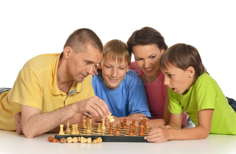 Het spelen van de familie schaak