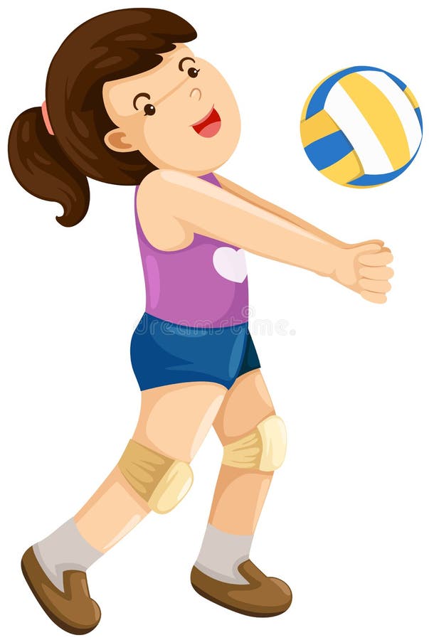 Het spelen van het meisje salvobal vector illustratie Het spelen van het meisje salvobal vector illustratie