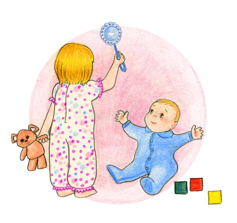Het spelen van kinderen vector illustratie Het spelen van kinderen vector illustratie