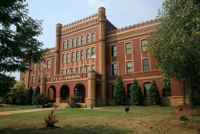 Het Stadhuis Tennessee Van Libanon Stock Afbeelding Afbeelding