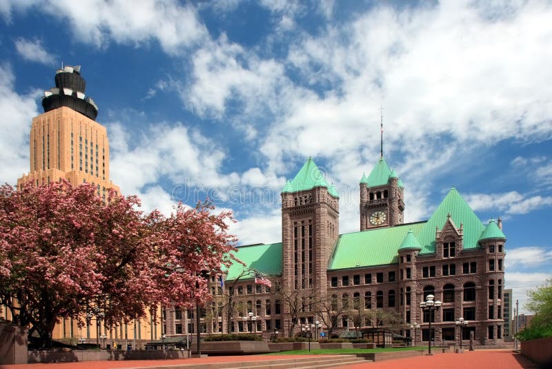 Het Stadhuis van Minneapolis stock foto's Het Stadhuis van Minneapolis stock foto's