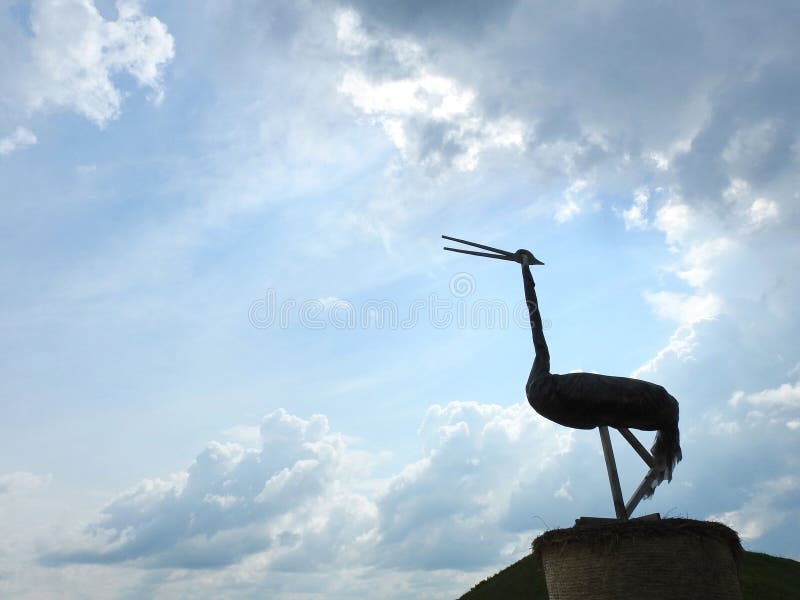 Reigerbeeld in een park, Litouwen royalty-vrije stock fotografie