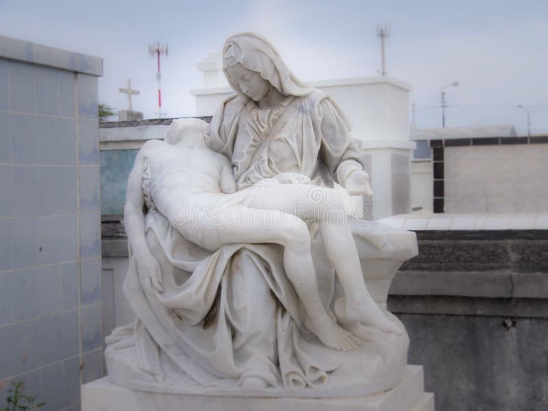 Standbeeld van de begraafplaats van Otrobanda stock afbeelding