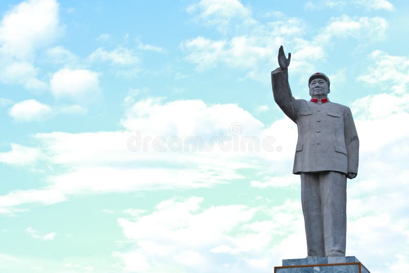 Het Standbeeld van Mao Tse tungboom stock foto Het Standbeeld van Mao Tse tungboom stock foto