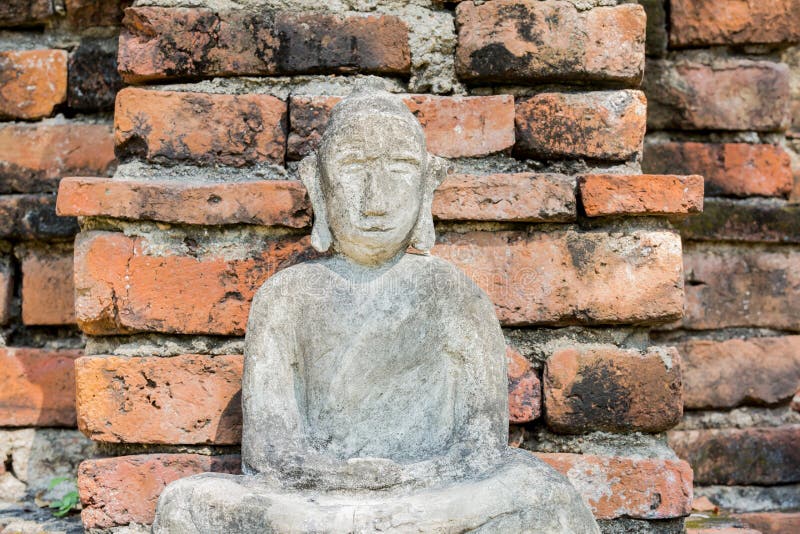 Het standbeeld voormuur van Boedha van Tempel Thailand stock fotografie