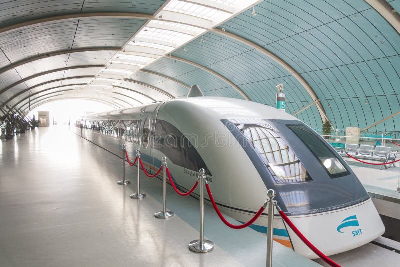 Maglev trein in Shanghai, China royalty-vrije stock afbeeldingen