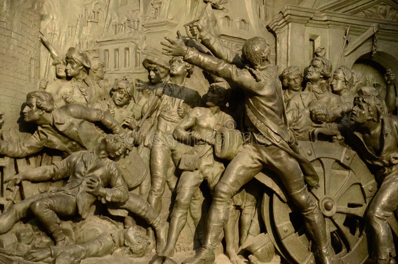 Bestorming van de Bastille stock afbeeldingen