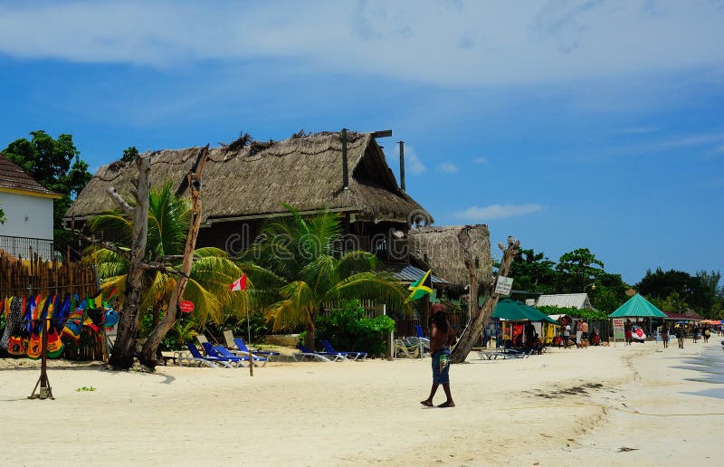 Het Strand Jamaïca van Negril royalty-vrije stock foto's Het Strand Jamaïca van Negril royalty-vrije stock foto's