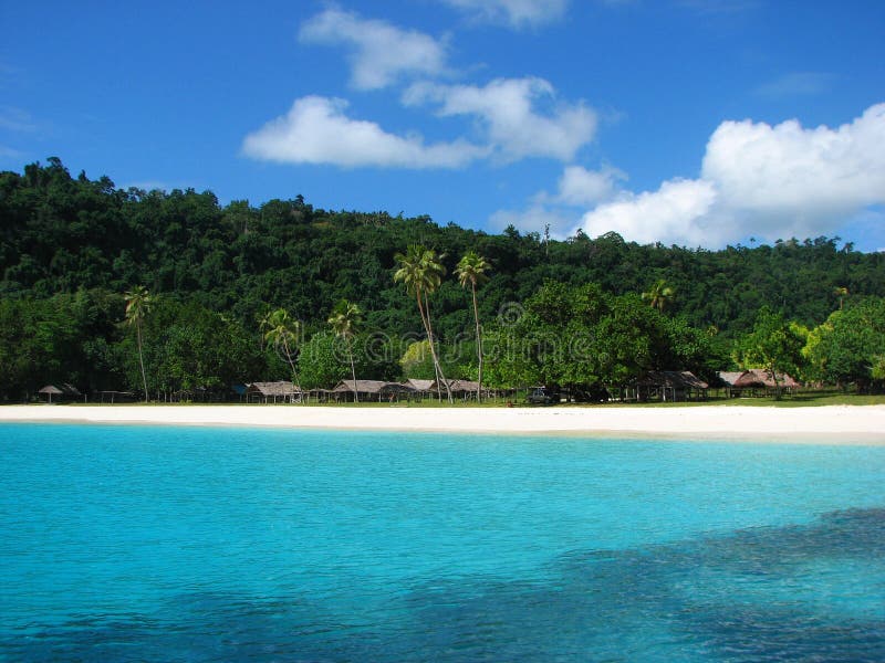 Het Strand van Champagne, Vanuatu royalty-vrije stock fotografie Het Strand van Champagne, Vanuatu royalty-vrije stock fotografie