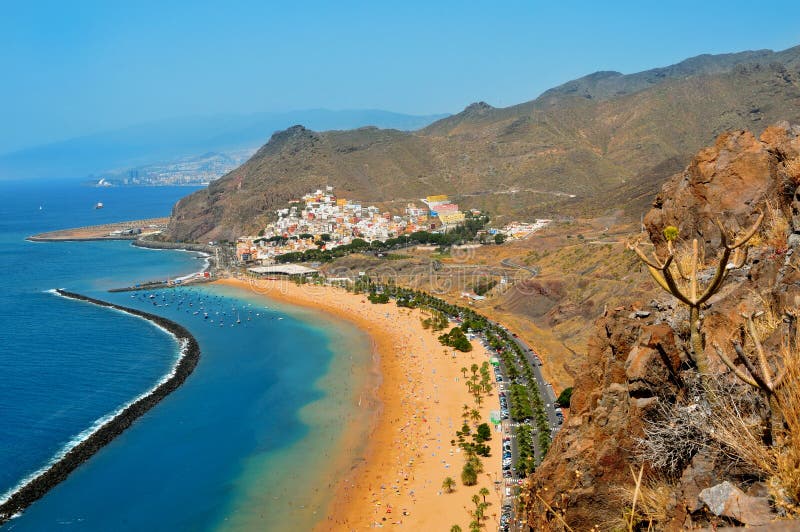 Het Strand van Teresitas in Tenerife, Canarische Eilanden, Spanje