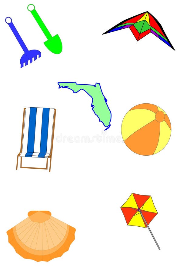 Het Strandthema's Van Florida Vector Illustratie - Illustratie