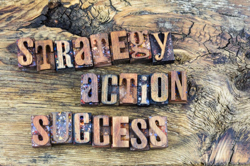 Het succes houten brieven van de strategieactie royalty-vrije stock afbeelding Het succes houten brieven van de strategieactie royalty-vrije stock afbeelding