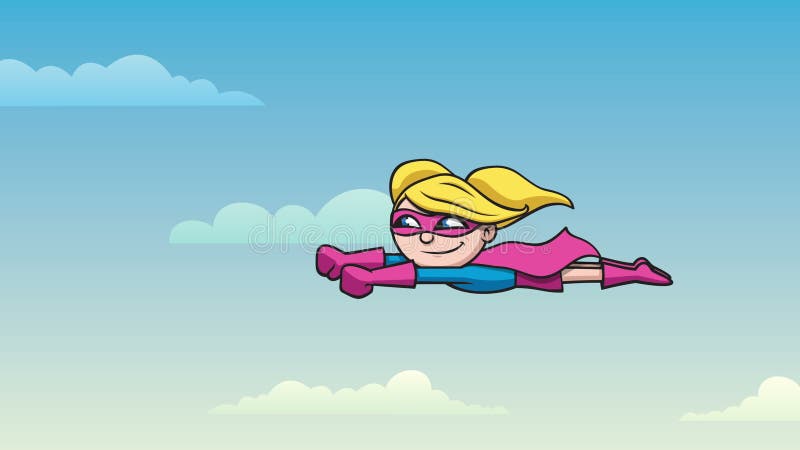 Het super Meisje Vliegen