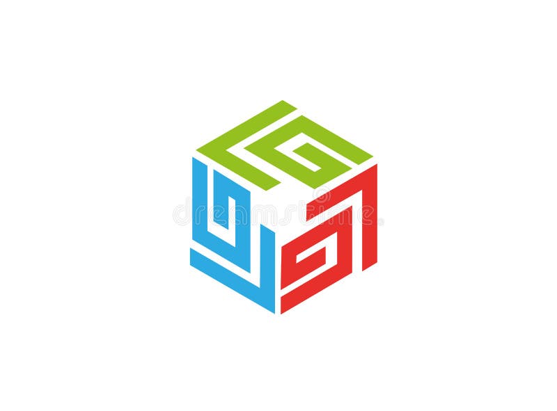 Het symbool van de labyrinttechnologie voor embleem stock illustratie Het symbool van de labyrinttechnologie voor embleem stock illustratie
