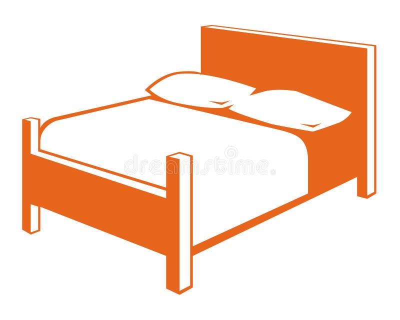 symbool van het bed stock illustratie. Illustration of hoofdkussens 9416331