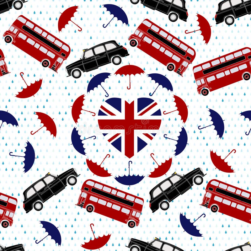 Het symbool van het liefdeverenigd koninkrijk Hartvlag, dubbeldekker, Londen Ta vector illustratie Het symbool van het liefdeverenigd koninkrijk Hartvlag, dubbeldekker, Londen Ta vector illustratie