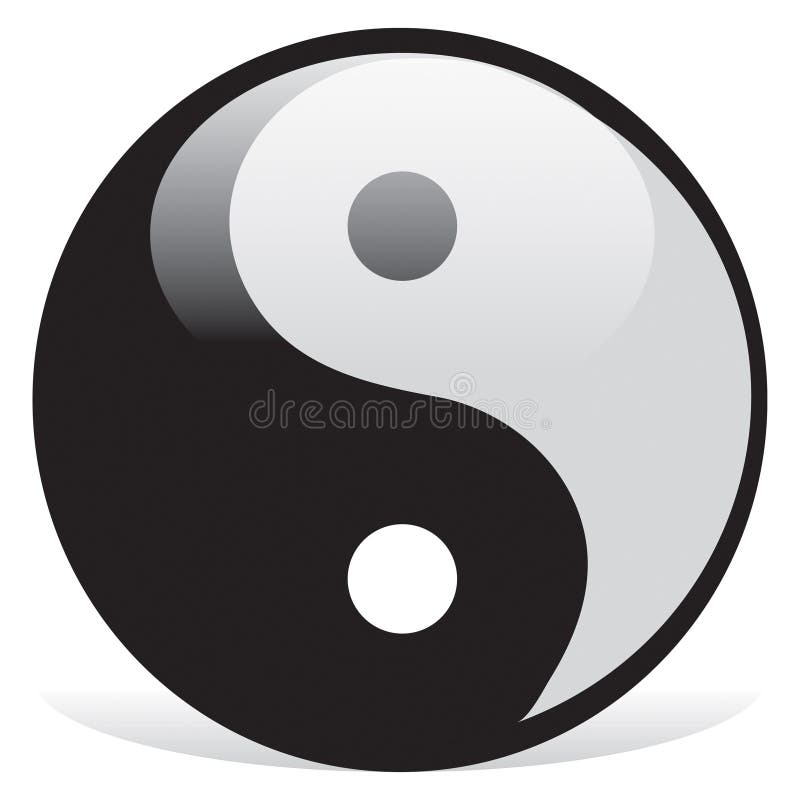 Het symbool van Ying yang van harmonie