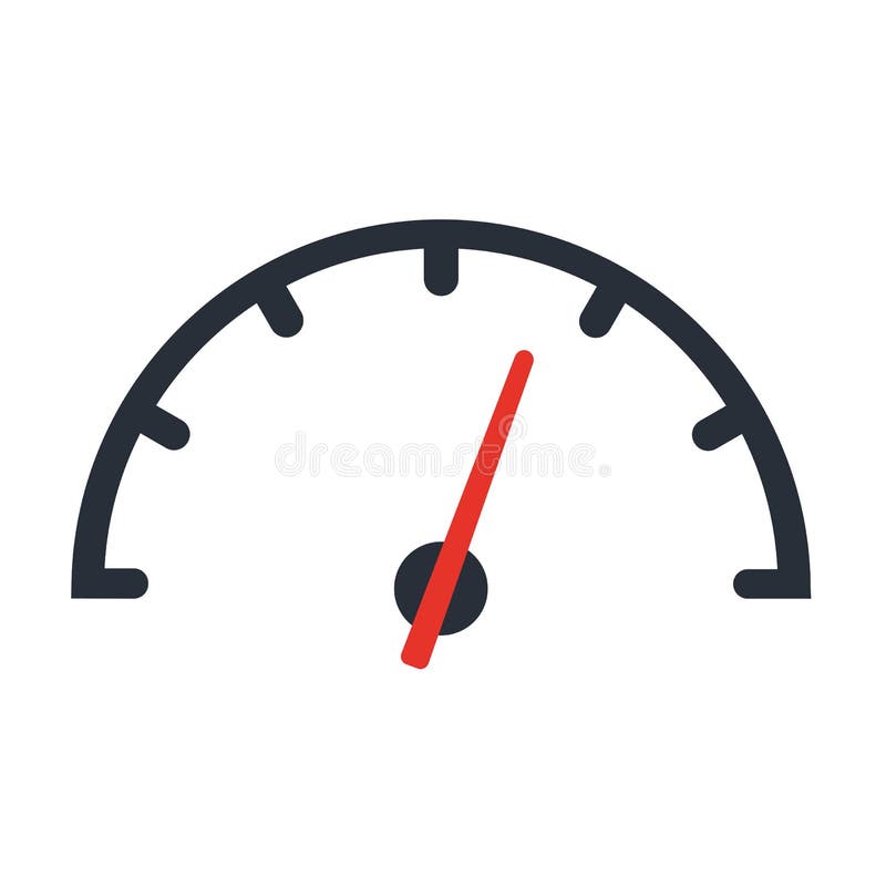 Het tachometer, snelheidsmeter en indicatorpictogram royalty-vrije illustratie Het tachometer, snelheidsmeter en indicatorpictogram royalty-vrije illustratie