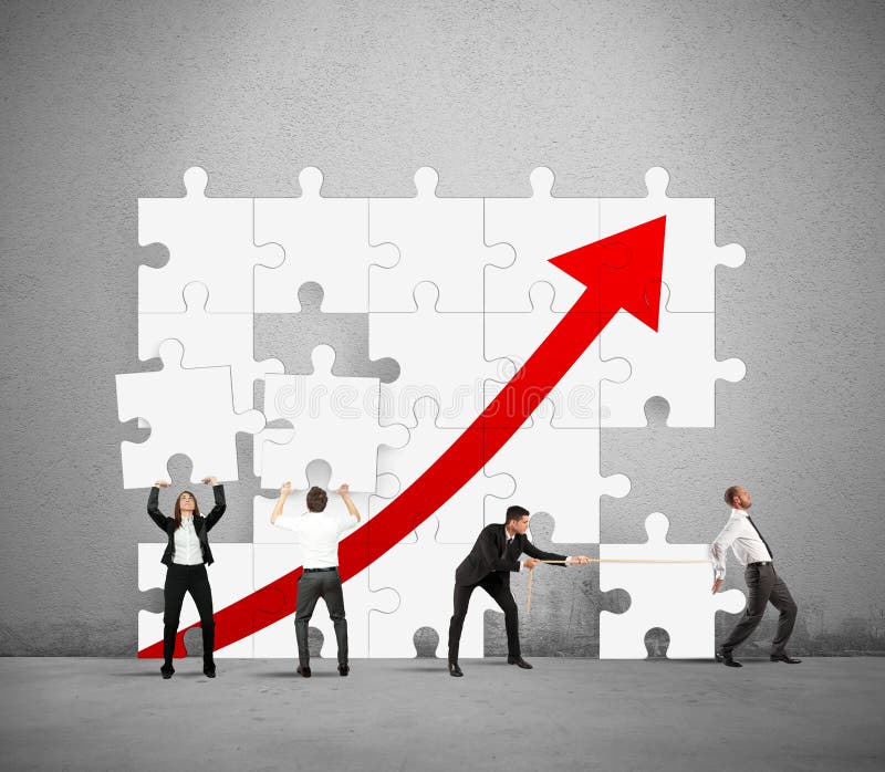 Het team heft de statistieken op royalty-vrije stock afbeeldingen Het team heft de statistieken op royalty-vrije stock afbeeldingen