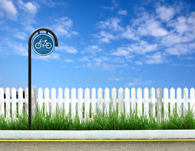 Het teken van de fiets stock foto's Het teken van de fiets stock foto's