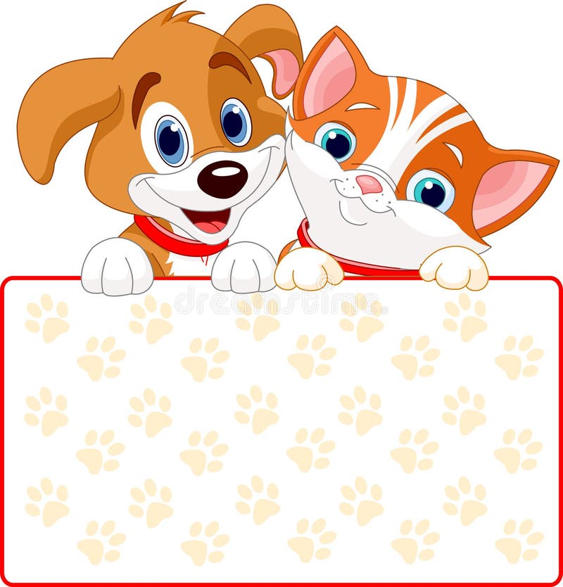 Het teken van de kat en van de hond royalty-vrije illustratie Het teken van de kat en van de hond royalty-vrije illustratie