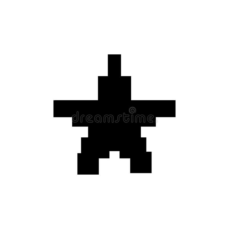 Het teken van de pixelster - eenvoudig pictogram vector illustratie Het teken van de pixelster - eenvoudig pictogram vector illustratie