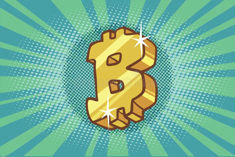 Bitcoin cryptocurrency icoon symbool teken royalty-vrije illustratie