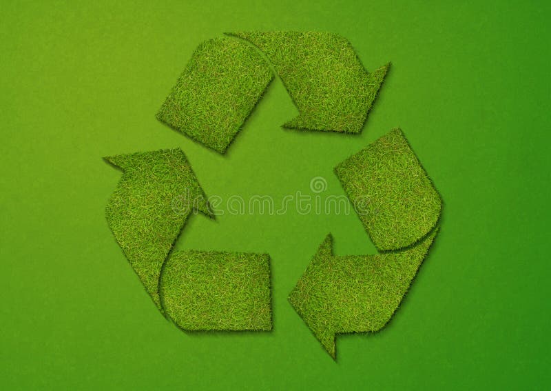Het Teken van het Recycling van het gras vector illustratie Het Teken van het Recycling van het gras vector illustratie